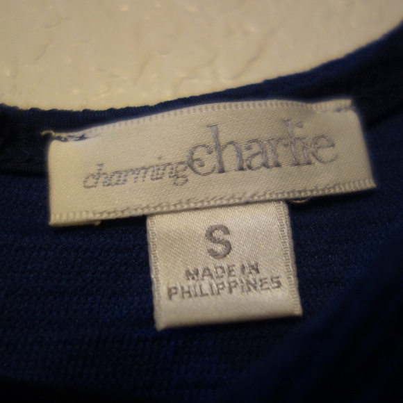 Charming Charlie : Lara Fit and Flare blue dress - Picture 7 of 8